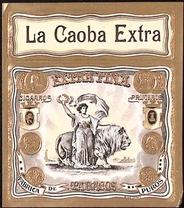 La Coba Scatola Sigari Habana Extra Fine Vintage Etichetta Dorata Goffrata Piombo Romano Leone - Foto 1 di 2