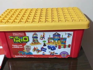 125 pc. Fisher Price Trio Blocks With Storage Missing Car and Driver Plus Extra - Picture 1 of 14