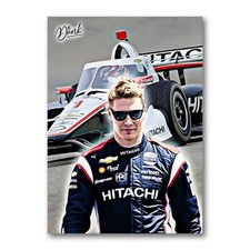Josef Newgarden Frontrunner Sketch Card Limited 09/30 Dr. Dunk Signed