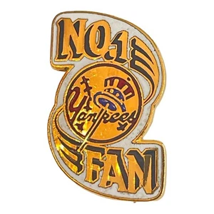 No. 1 Fan New York Yankees Baseball MLB Vintage Lapel Pin - Picture 1 of 3