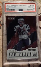 2017 Panini Father’s Day MVP Tom Brady Lava Flow Holofoil #'d 35/50 PSA 10 GEM