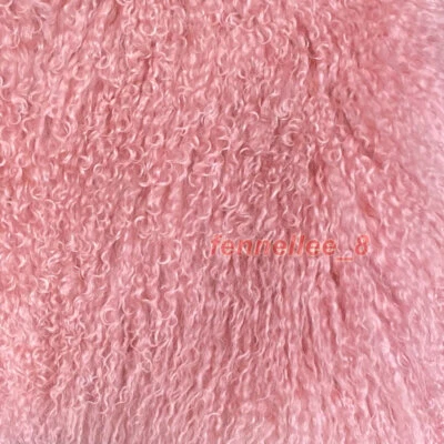 Abrigo corto de oveja de cordero mongol real para mujer chaqueta de solapa de piel rizada ropa exterior cálida Foto 1 de 4