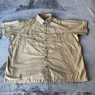 J. Ferrar Men’s Button Up Short Sleeve Green Collar Shirt 3XL 19-19.5 - Image 1 of 4