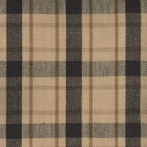 Cotton Homespun Stripe BLACK BROWN Drapery Pillow Upholstery Sewing Fabric BTY - Picture 1 of 3