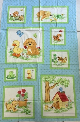 ВИНТАЖНАЯ панель для собак и кошек, 100% хлопок — 37 x 23 дюйма (синяя) - Изображение 1 из 2