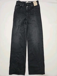 Madewell Low-Slung Baggy Utility Hose Größe 23 fast schwarz NS281 Style - Bild 1 von 4