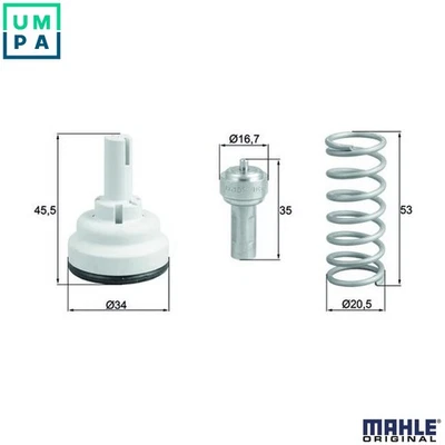 THERMOSTAT COOLANT TX 182 105D FOR VW GOLF/PLUS POLO RABBIT BLN/BKG/AXU 1.4L - Image 1 of 4