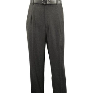 Men's Pants G.Manzoni None Wrinkle Wool Super 120's #056 Gray Made in Italy - Picture 1 of 7