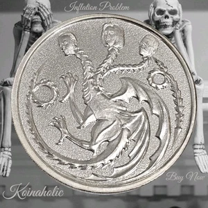 2021 Inflation Is Coming "Unleash The Beast" 1 oz .999 Fine Silver Round Fast ๐ข - Picture 1 of 8