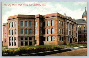 Postal de Des Moines Iowa West Des Moines High School - Imagen 1 de 2