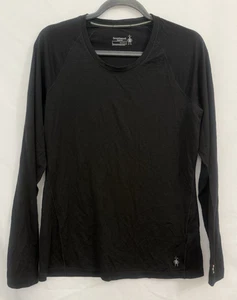 Smartwool Womens Black Merino 150 Base Layer Long Sleeve Top Size L *FLAW - Picture 1 of 7