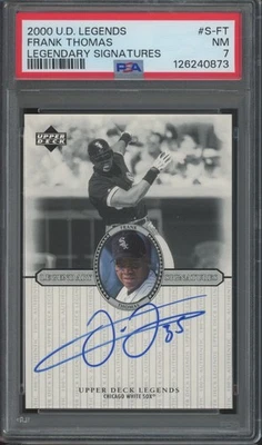 2000 Upper Deck Legends Legendary Signatures Frank Thomas Auto NM PSA 7 - Image 1 of 2