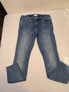 MOTHER Women's "Looker Ankle Fray" Jeans Size 26 with Distressed Details - Picture 1 of 9