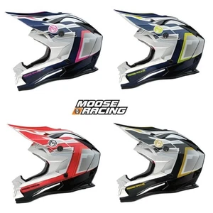 Moose Racing MR3 Full Face MX Motocross Offroad ATV Helmet - Pick Size & Color - Picture 1 of 16