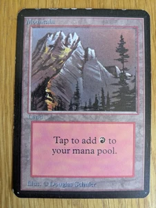 WOTC MTG Vintage Alpha Edition Land Mountain V2 (MP) CCG Magic the Gathering - Bild 1 von 4