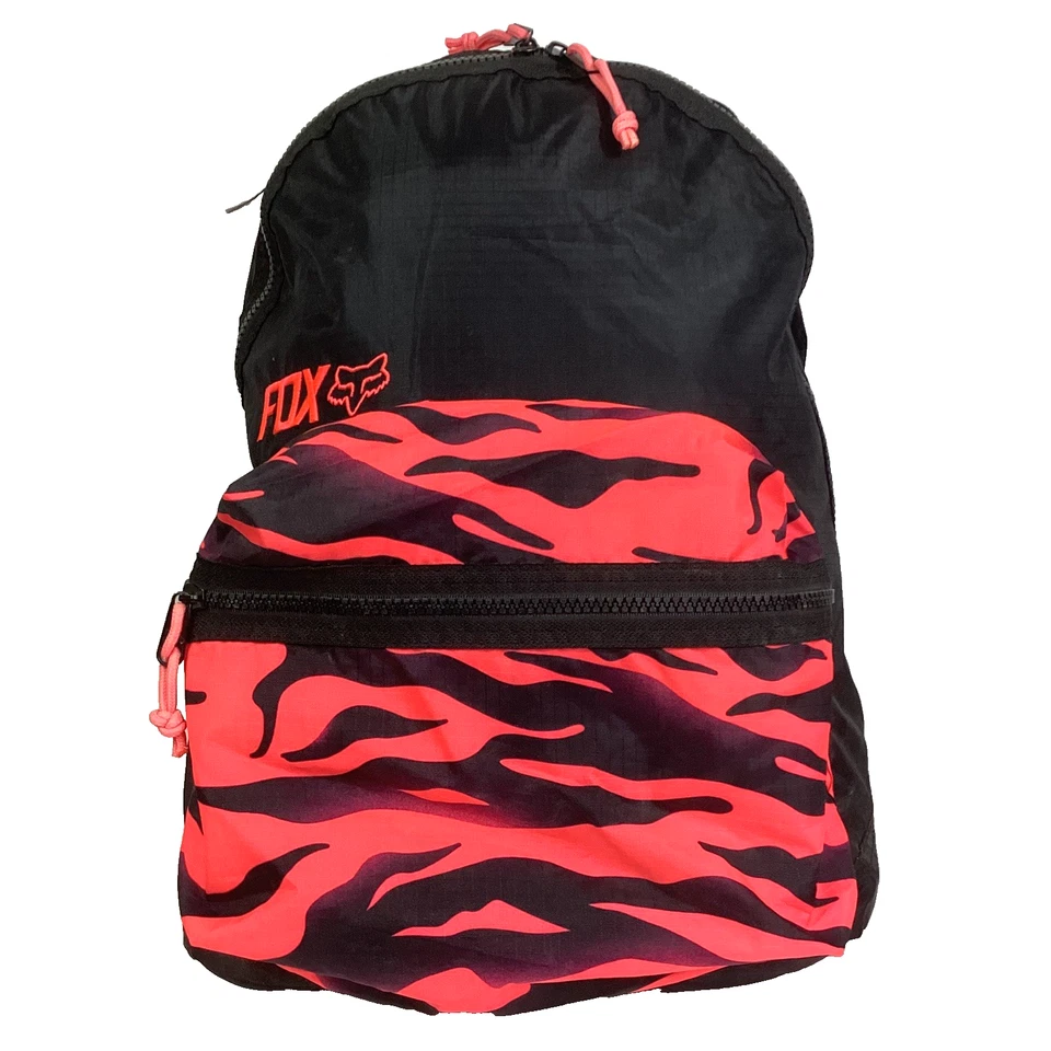 Mochila Fox Racing Camuflada Negra y Rosa - Bolso Y2K Old School - Estilo #14943 Foto 1 de 4