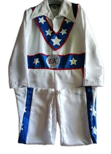 Halloween Costume Evel Knievel Large Daredevil Stuntman Motorbike Suit - Picture 1 of 8