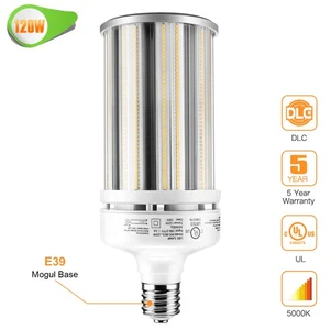 125W LED Corn Light Bulb E39 Mogul Base Outdoor Security Street Lighting 5000K - Picture 1 of 9