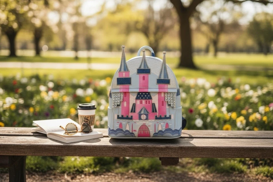 Mini Mochila Danielle Nicole Disney La Bella Durmiente Castillo Real de Aurora Foto 1 de 4