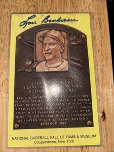 Lou Boudreau Autographed HOF Postcard Authentic New ..NEW- L👀K - Picture 1 of 4