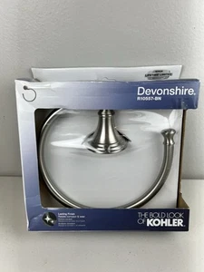 KOHLER Devonshire Towel Ring in Brushed Nickel NEW SEALED Box Damage - Picture 1 of 7