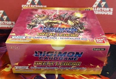 Bandai Digimon TCG Great Legend Sealed Booster Display Box - English BT04 | V20 - Image 1 of 4