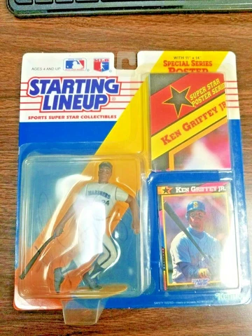 KEN GRIFFEY, JR 1992 KENNER STARTING LINEUP FIGURINE MARINERS/REDS (AUTOGRAPH) Cover