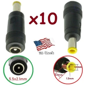 Confezione 10 Convertitori Jack Femmina Alimentazione DC 5.0x3.0mm Spina Maschio a 5.5x2.1mm (B) - Foto 1 di 7