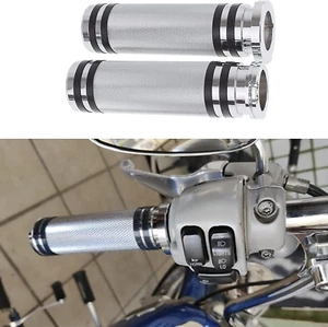 Chrome CNC Motorcycle 1" 25MM Hand Grip For Harley XL883 1200 X48 72 Universal - Picture 1 of 9