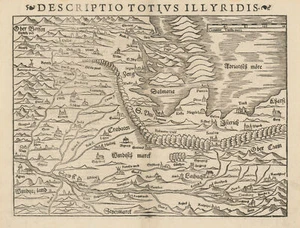 Descriptio Totius Illyridis. Illyria Croatia Bosnia Slovenia. MÜNSTER 1572 map - Picture 1 of 1
