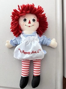 Raggedy Ann Doll by Aurora 12” Hasbro 2014 Cloth Blue Check Dress - Picture 1 of 4