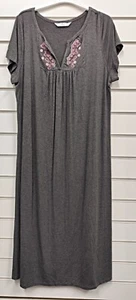 MARLON LADIES QUALITY GREY JERSEY LONG NIGHT SHIRT NIGHT DRESS UK SIZE 14-24 - Picture 1 of 2