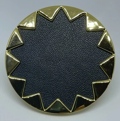 Anillo negro House of Harlow 1960 14KT chapado grande Sunburst Cocktail Foto 1 de 4