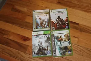Xbox 360 3 Assassins Creed I II III + Ghost Recon Advanced Warfighter Lot - Picture 1 of 2