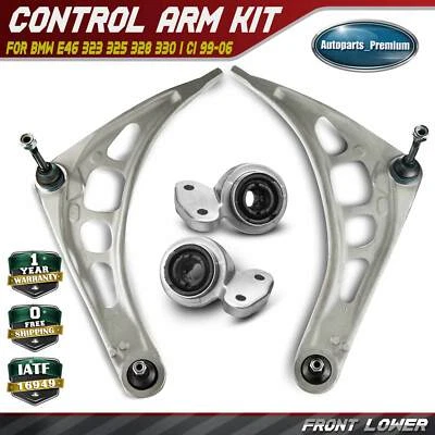 4 x Brazo de control inferior delantero y buje para BMW E46 323 325 328 330 i Ci 1999-2006 Foto 1 de 4