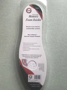Memory Foam Insoles Fits Any Shoes Men And Women Discover Instant Comfort 1 Pair - Picture 1 of 7