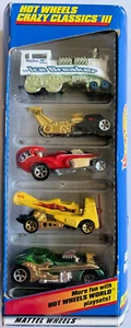 HOT WHEELS 1998 CRAZY CLASSICS III 5-CAR GIFT PACK TRAIN GUITAR AIRPLANE NIB OVP - Picture 1 of 1
