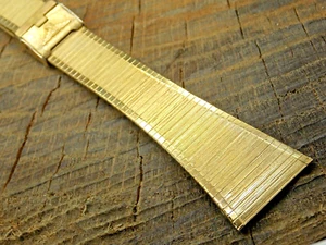 Longines Rolled Gold Plate Locking Tab 22mm NOS Unused Watch Band Vintage XLong - Picture 1 of 5