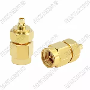 30x SMA Male to MMCX Male Plug RF Adapter Coaxial Connector goldplated Converter - Picture 1 of 4