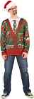 Faux Real Mens 3D Photo-Realistic Ugly Christmas Sweater Long Sleeve T-Shirt