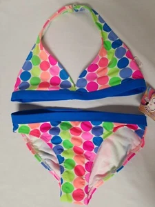 Girl's Polka Dot Bikini Sun Protection Swim Size L/G (10-12)BRAND NEW - Picture 1 of 11