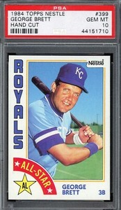 1984 Topps Nestle Hand Cut Baseball #399 George Brett PSA 10