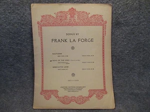 Vintage 1919 Frank La Forge Song Of The Open Sheet Music Oliver Ditson Company - Picture 1 of 4