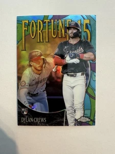 2025 Topps Chrome Dylan Crews Fortune 15 F15-11 Rookie RC Washington Nationals - Bild 1 von 2
