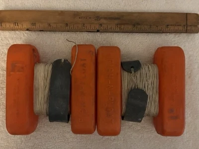 2 Marcadores de compra ponderados vintage Lowrance Electronics, Tulsa, Ok fish-n-float Foto 1 de 4