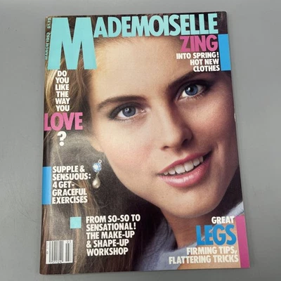 MADEMOISELLE March 1983 Kim Alexis Cover VG+ No Label Foto 1 de 4