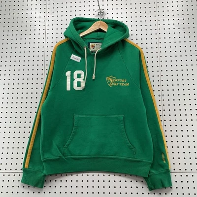 Hollister Newport Surf Team Sudadera con Capucha Hombres Mediana Retro Bordada Verde Foto 1 de 4