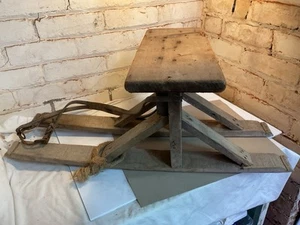 Antique Wooden Jack Jumper Pull Sled With Bit Handle - Picture 1 of 5