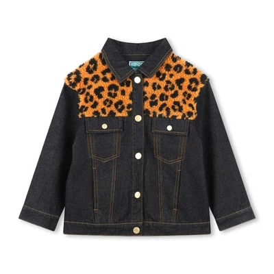 Chaqueta vaquera con estampado de leopardo Kenzo para niños, talla 10 Foto 1 de 4
