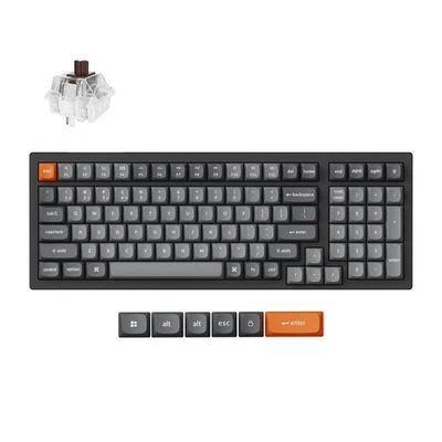 K4 Max Wireless/Wired Mechanical Keyboard, 96% Layout QMK 2.4 GHz Bluetooth C... - Image 1 of 4